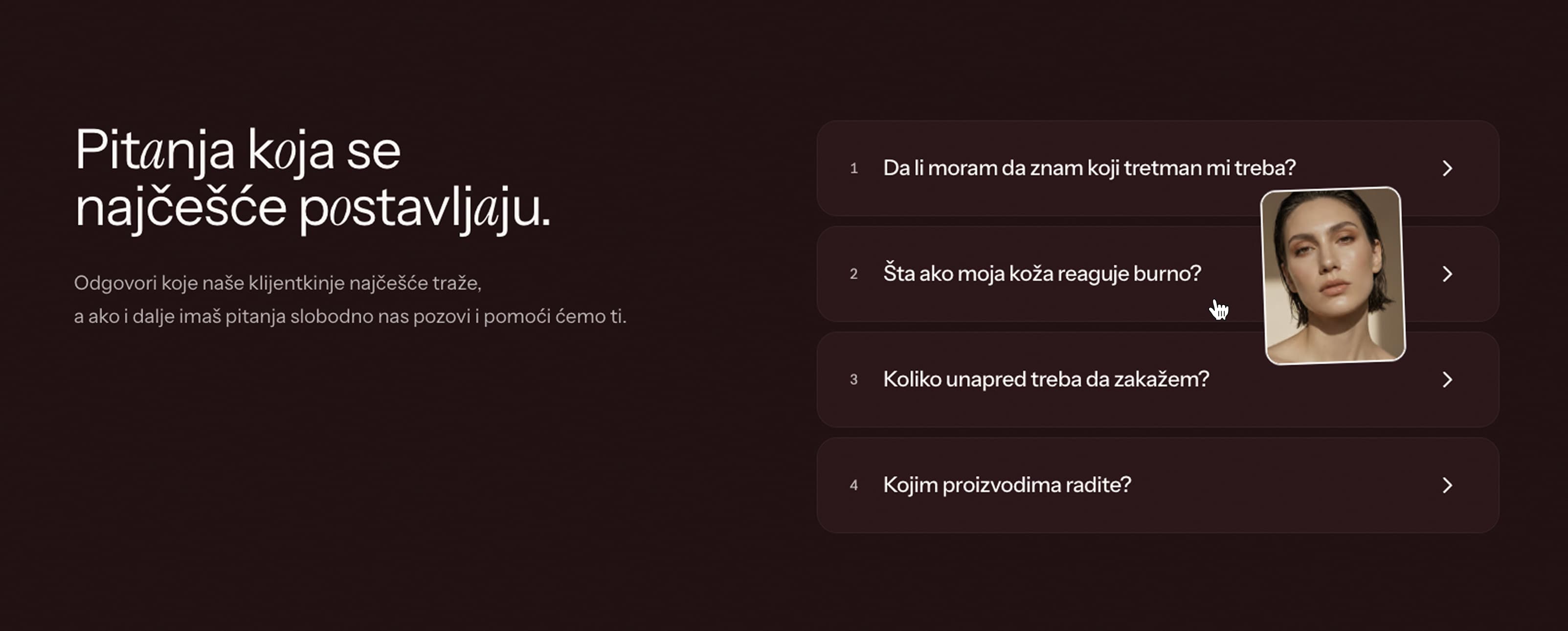 Dark editorial landing page preview