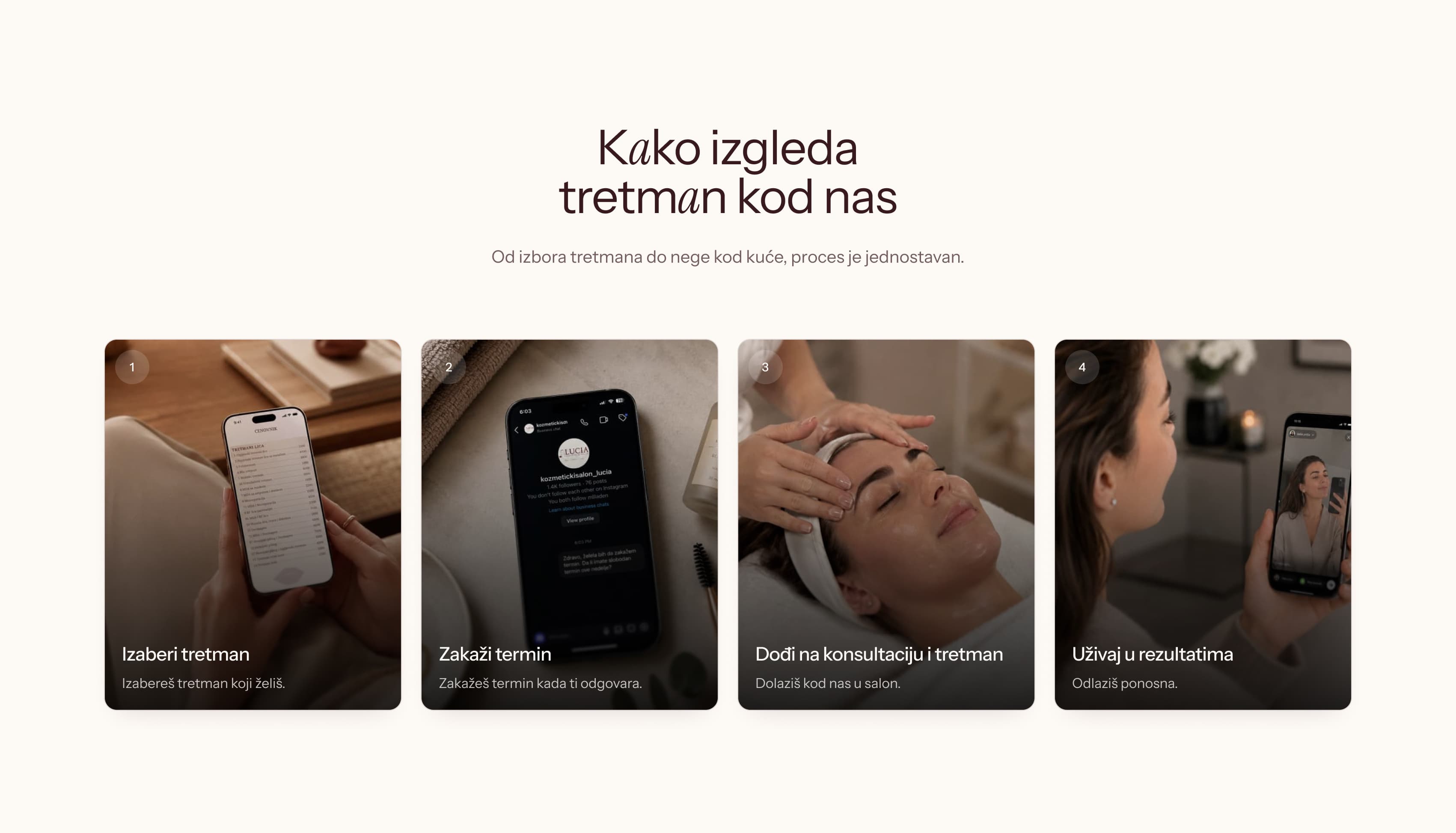 Restaurant card grid website preview